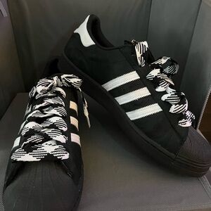 Adidas Black and White Superstar Sneakers- New (without box)